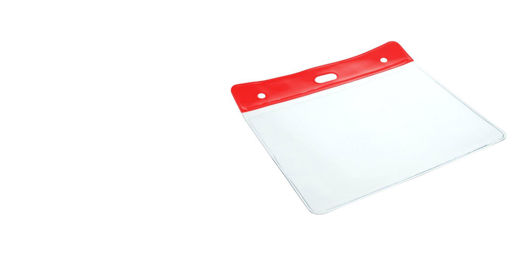 PVC Badge Holder - Red