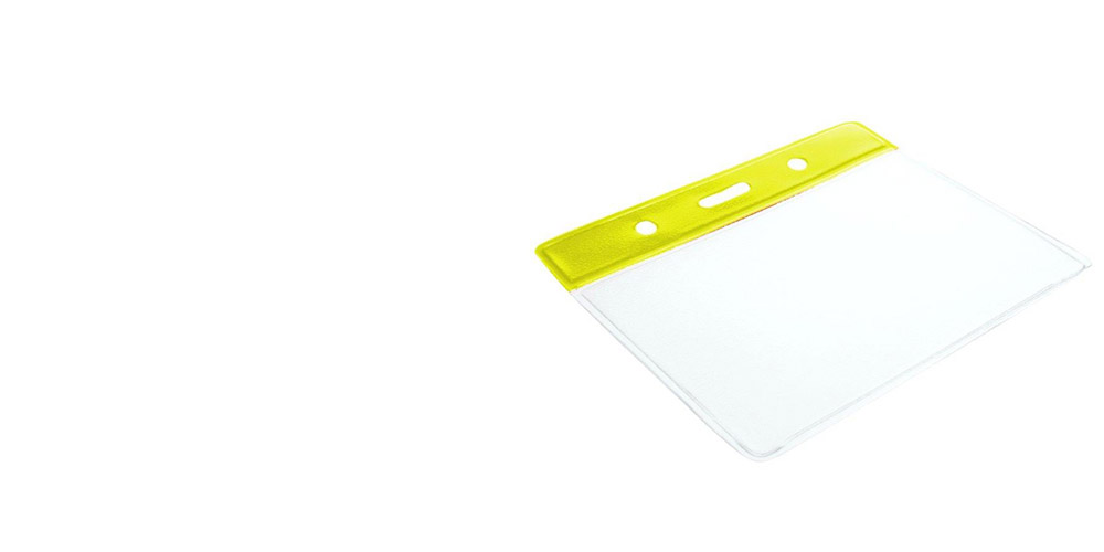 PVC Badge Holder - Yellow