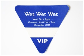 Wet Wet Wet Tour Satin Adhesive Pass
