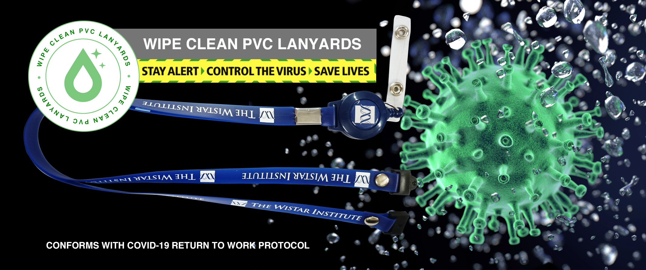 Wipe Clean PVC Lanyards